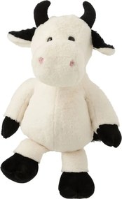 Biela plyšová kravička s rohmi Cow Plush - 34*21*48 cm
