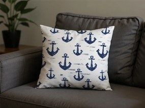 Bavlnená obliečka na vankúš NAVYSTA POLY 45x45 cm, modro-biela