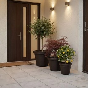 Plastový květináč Riflo 33,9x39 cm mokka