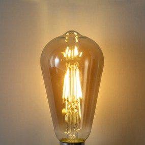 Sada 5 stmievateľných LED žiaroviek E27 ST64 dymové sklo 5W 450 lm 2700K