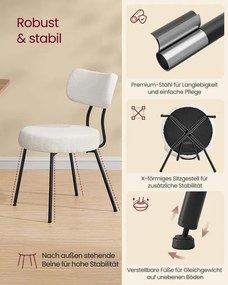 Set dvoch jedálenských stoličiek KDC110W01 (2 ks)