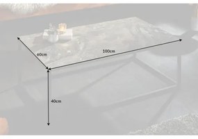 Konferenčný stôl 40672 100x60cm Marble Look Ceramik Taupe  - Komfort-nábytok
