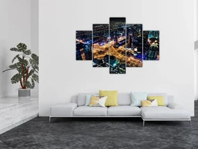 Obraz nočného mesta (150x105 cm)