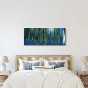 Obraz - Modrý les (120x50 cm)