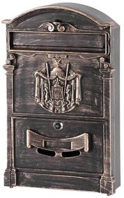 Poštová schránka vintage antik 25x9x41cm hnedá