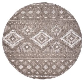 Dekorstudio Okrúhly terasový koberec SANTORINI - 435 hnedý Priemer koberca: 160cm