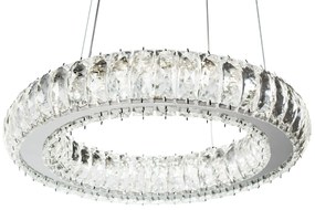 Toolight Toolight, Krištáľové LED závesné svietidlo APP1040-CP + diaľkové ovládanie, chrómová, OSW-09473