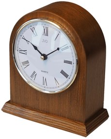 Stolové hodiny JVD HS15.2 – hnedé, drevené puzdro (21 cm)