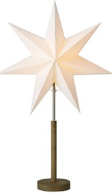 SPERANZA Svetelná dekorácia hviezda, 64 cm, krémová, sivé drevo