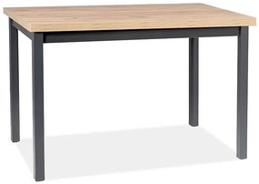 Jedálenský stôl Adam 100 cm dub v remeselnom štýle/čierny