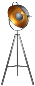 Retro stojaca lampa Toma čierne
