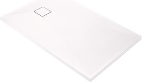 Deante Correo, obdĺžniková granitová sprchová vanička 100x80x3,5 cm, biela matná, DEA-KQR_A46B
