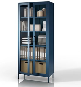 Vitrína ANGELO, 800 x 1850 x 450 mm, Modern: farba granátová