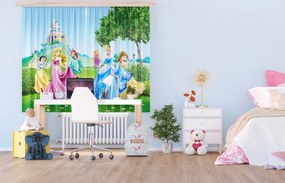 Detský záves DISNEY - Princezné na kvetinovej lúke - 180x160 cm