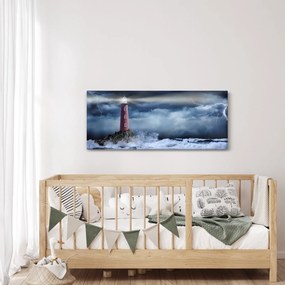 Obraz - Maják na útese (120x50 cm)