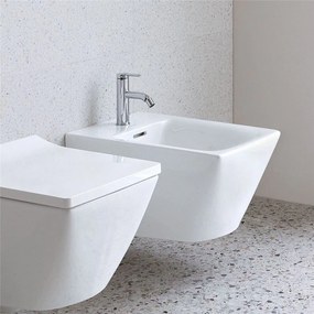 DURAVIT Viu závesný bidet s otvorom, s prepadom, 370 x 570 mm, biela, 2292150000