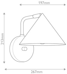 Alora Mood ALM-REMYCK-1WB-GD - Nástenné svietidlo REMYCK 1xE27/60W/230V zlaté