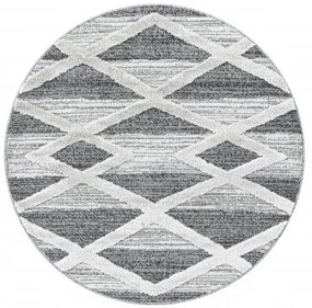 Ayyildiz, Kusový koberec Pisa 4709 Grey kruh, 120x120 (priemer) kruh, šedá, obývacia izba