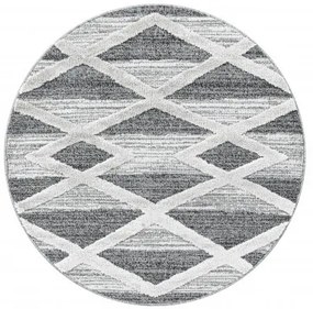 Ayyildiz, Kusový koberec Pisa 4709 Grey kruh, 80x80 (priemer) kruh, šedá, obývacia izba