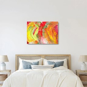 Sklenený obraz abstrakcie - maľba (70x50 cm)