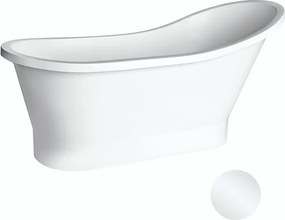 Besco Voľne stojaca vaňa z liateho mramoru Gloria 150x67 (160x67,5) BESCO-Typ výpuste: Click-Clack štandard, chróm, BESCO-Rozmery: 160x67,5, BESCO-Fa…