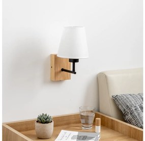 Brilagi - Nástenná lampa NUBILA WOOD 1xE27/25W/230V dub/biela