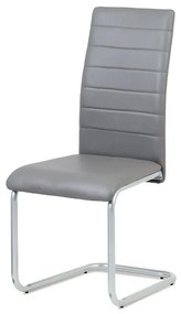 Autronic -  Jedálenská stolička DCL-102 GREY, koženka sivá, sivý lak