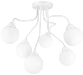 Lamkur Prisadený luster HOLLY 6xG9/5W/230V biela LA44743