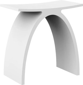 Sapho Sapho, KORAL kúpeľňová stolička 43x43x23,5cm, solid surface, biela mat, WF434