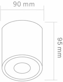 Minimalistiké bodové svietidlo Rullo IP44 čierna