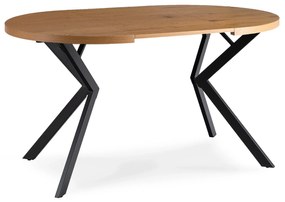 PROXIMA.store - Okrúhly rozkladací stôl LUGO FARBA: biela, FARBA NÔH: zlatá