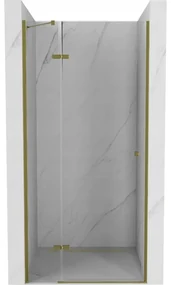 Mexen Roma, sprchové dvere do otvoru 120 x 190 cm, 6mm číre sklo, zlatý profil, 854-120-000-50-00