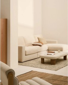 Béžová ženilková rohová pohovka (pravý roh/s leňoškou) Alea – Kave Home