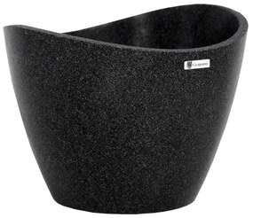 Čierny kvetináč Grapano Rondi, ø 23,3 cm