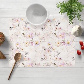 Biante Teflónové prestieranie na stôl TF-090 Plané ruže na bielom 35x45 cm