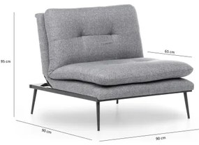 Rozkladacie kreslo SPEAKY sivé