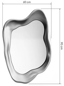Dekorativní nástěnné zrcadlo Leonardo 60x90 cm stříbrné