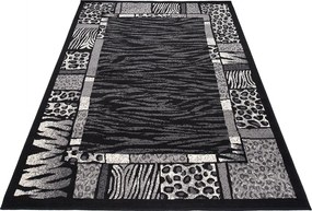 TA Koberec J316B BLACK CHEAP PP CRM Sivý Obdĺžnikový Rozmer: 120x170 cm