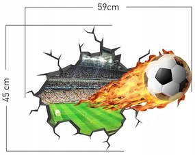 Štýlová nálepka na stenu pre chlapcov futbal 59 x 45 cm