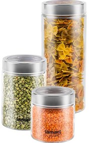 Set 3 okrúhlych dóz LAMART CAN LT6010