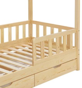 InternetovaZahrada Detská posteľ Marli 90x200 cm s úložným priestorom - prírodná