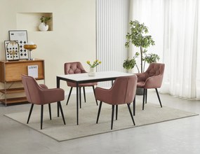 Dekorstudio Elegantná zamatová stolička JORK - tmavoružová