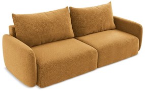 Oranžová rozkladacia/s úložným priestorom pohovka 238 cm Kalena – Makamii