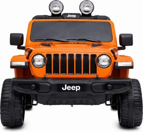 LEAN CARS Elektrické autíčko Jeep Rubicon 4x4, LED, MP3, oranžové