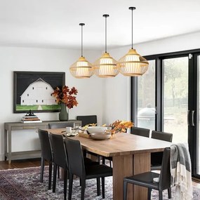 Immax 08256L - Luster na lanku PINCHOS 1xE27/40W/230V pr. 40 cm bambus