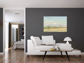 Obraz - Camille Pissarro, Landscape, Ile de France, reprodukcia (90x60 cm)