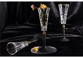 BOHEMIA PRESTIGE CONTE BLACK POHÁR NA ŠAMPANSKÉ 170ML SADA 6 KS
