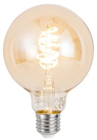 Inteligentné závesné svietidlo tmavosivé s drevom 34 cm vrátane Wifi G95 - Arthur