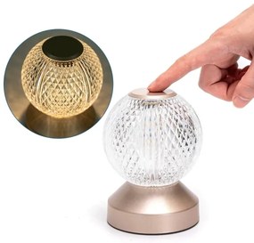 Aigostar-LED Stmievateľná nabíjacia lampa LED/1W/5V 2700/4000/6500K 1800mAh 13,5cm