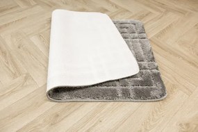 Kúpeľňový koberček Sego sivý, mozaika